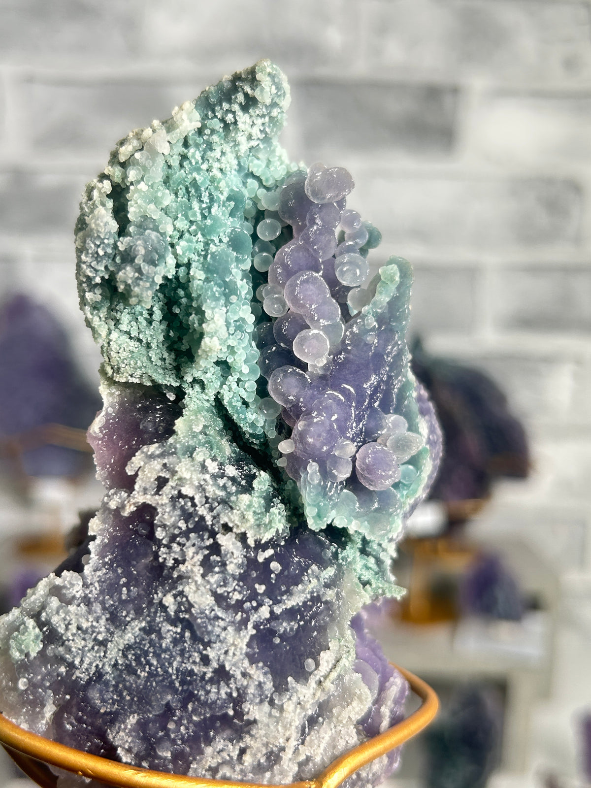 Purple & Mint Green Grape Agate Cluster E