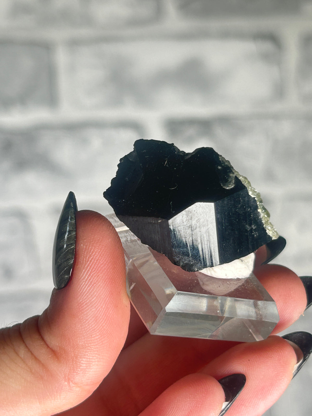 Tourmaline with Hyalite opal, Erongo Mountains, Namibia