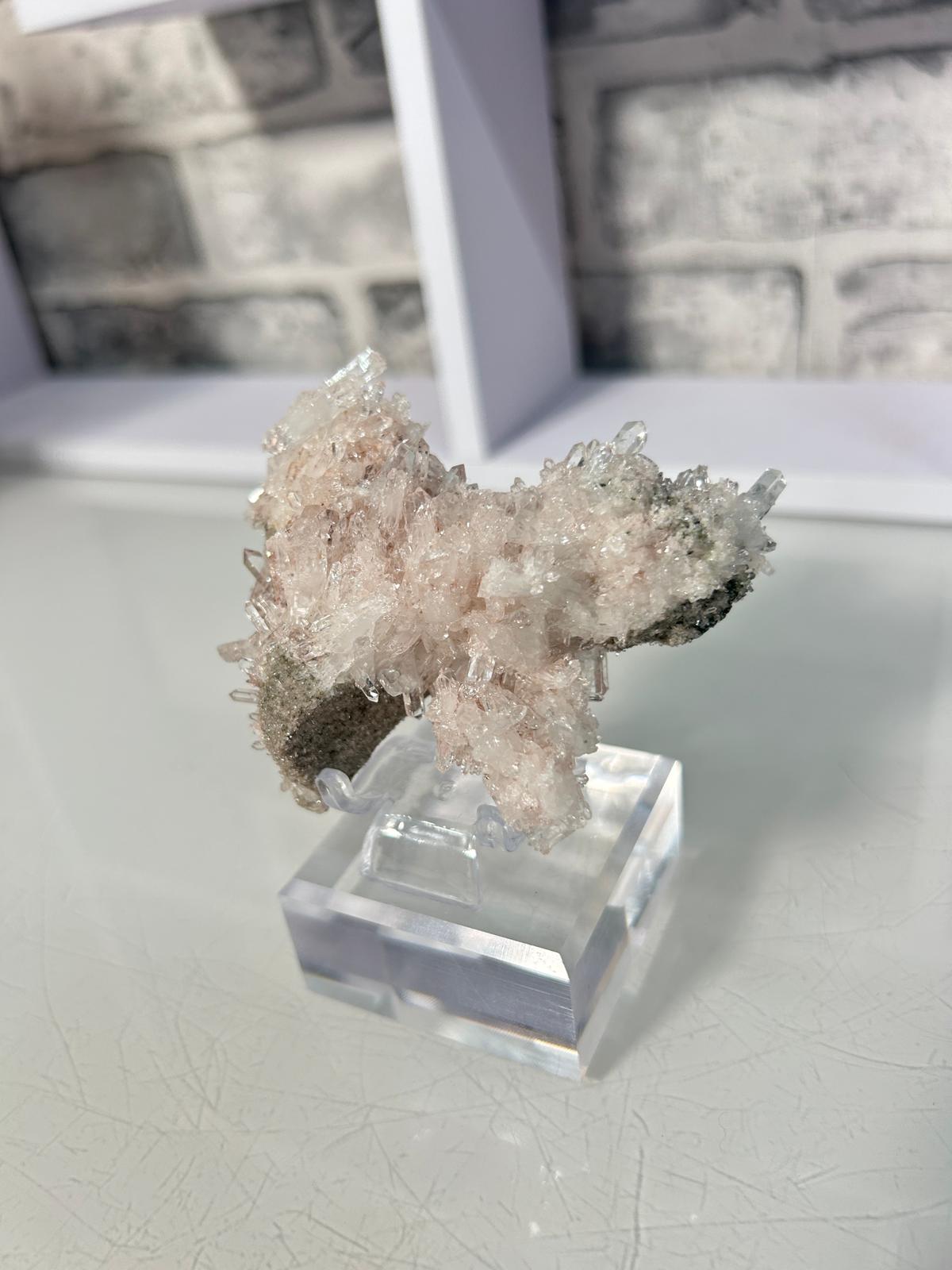 Pink Lemurian Quartz Cluster