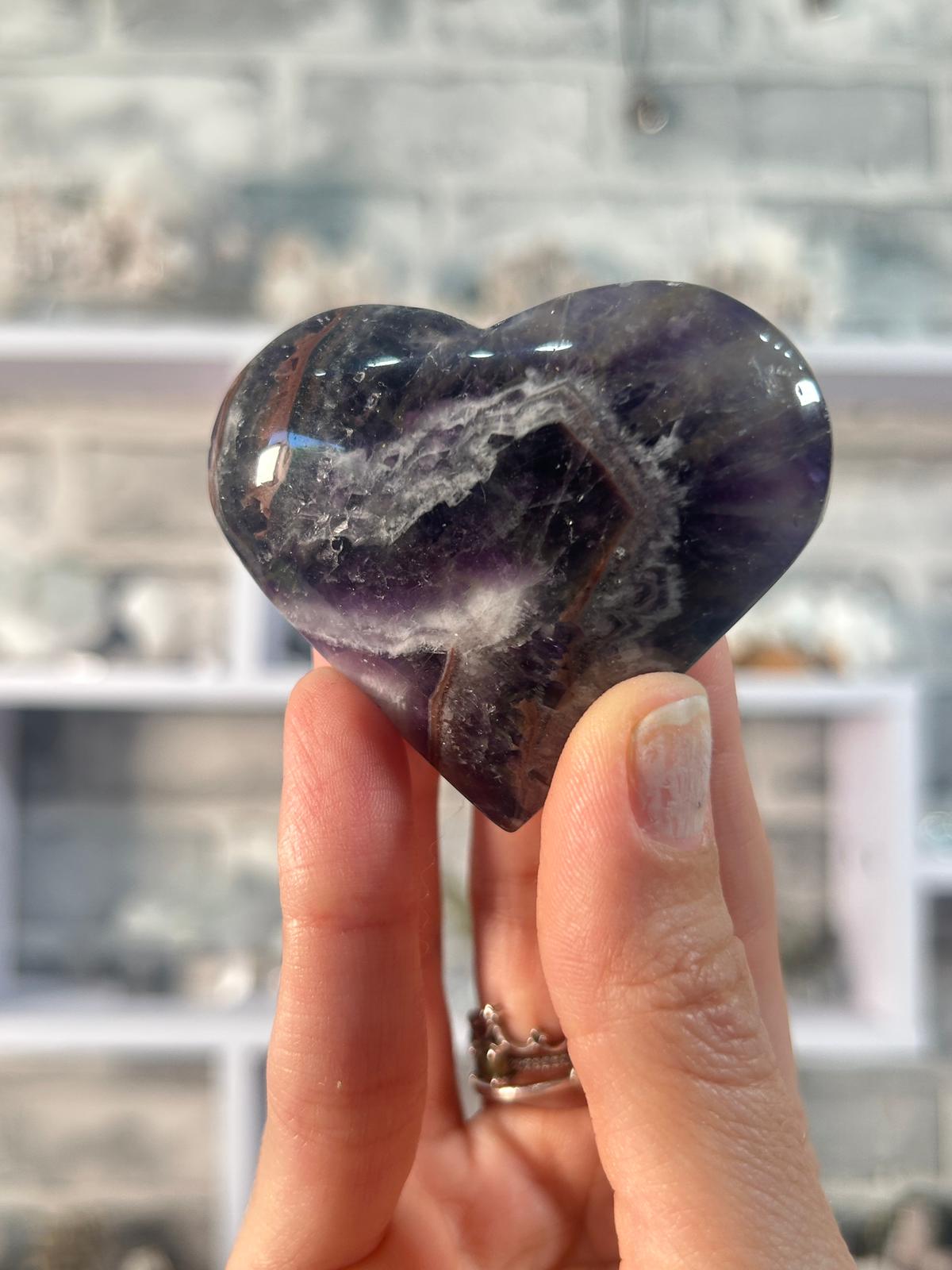 Chevron amethyst Heart #2