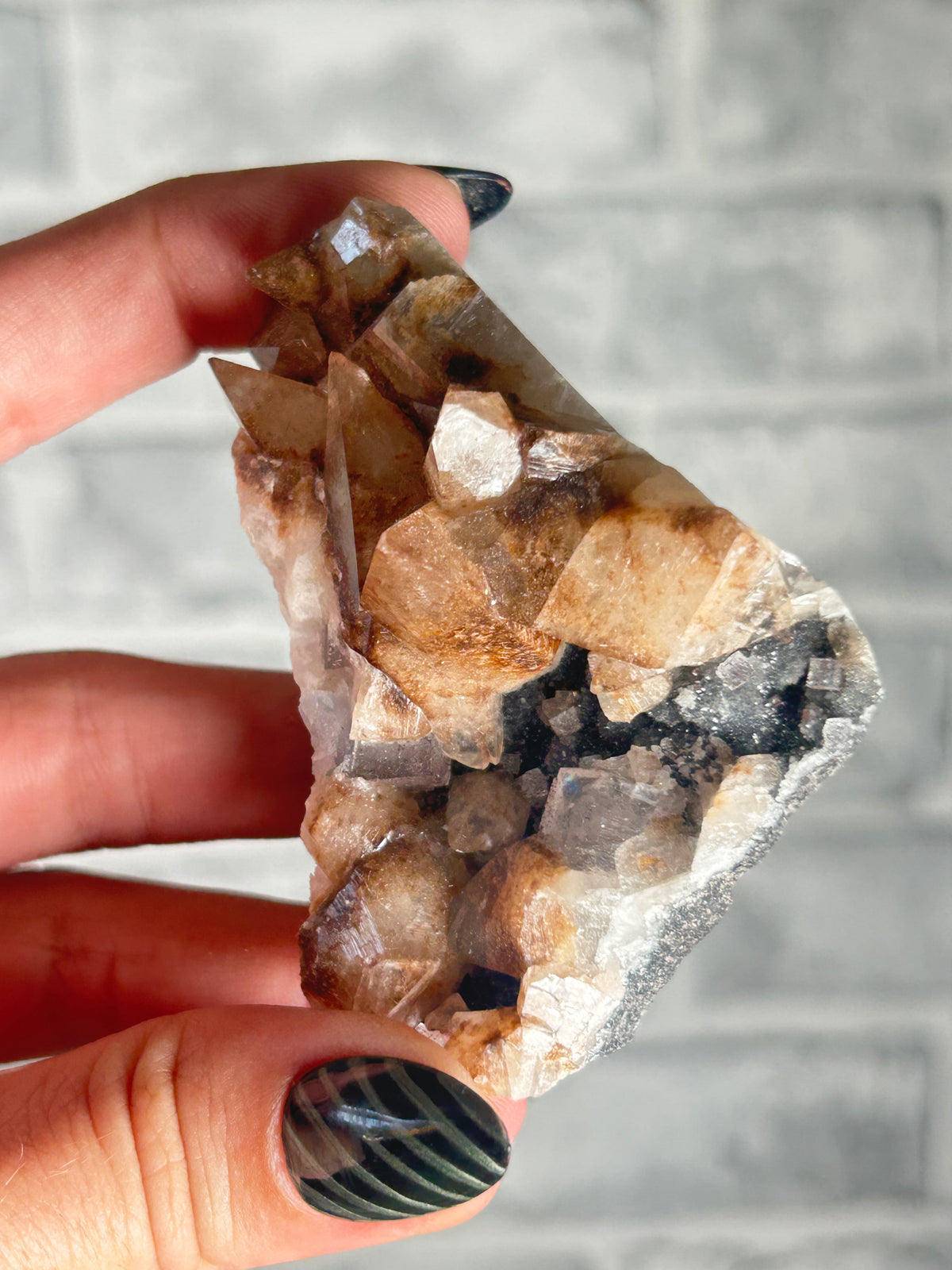 Dogtooth Calcite with Hematite inclusions from Daye, Hubei, China