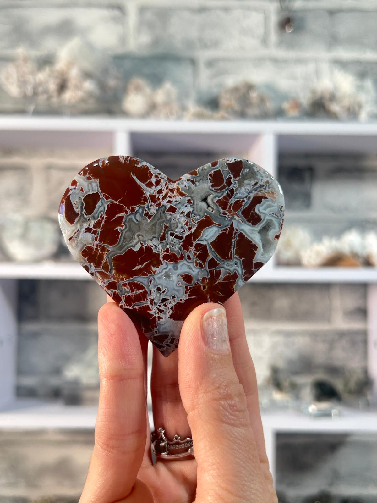 Indonesian agate Heart