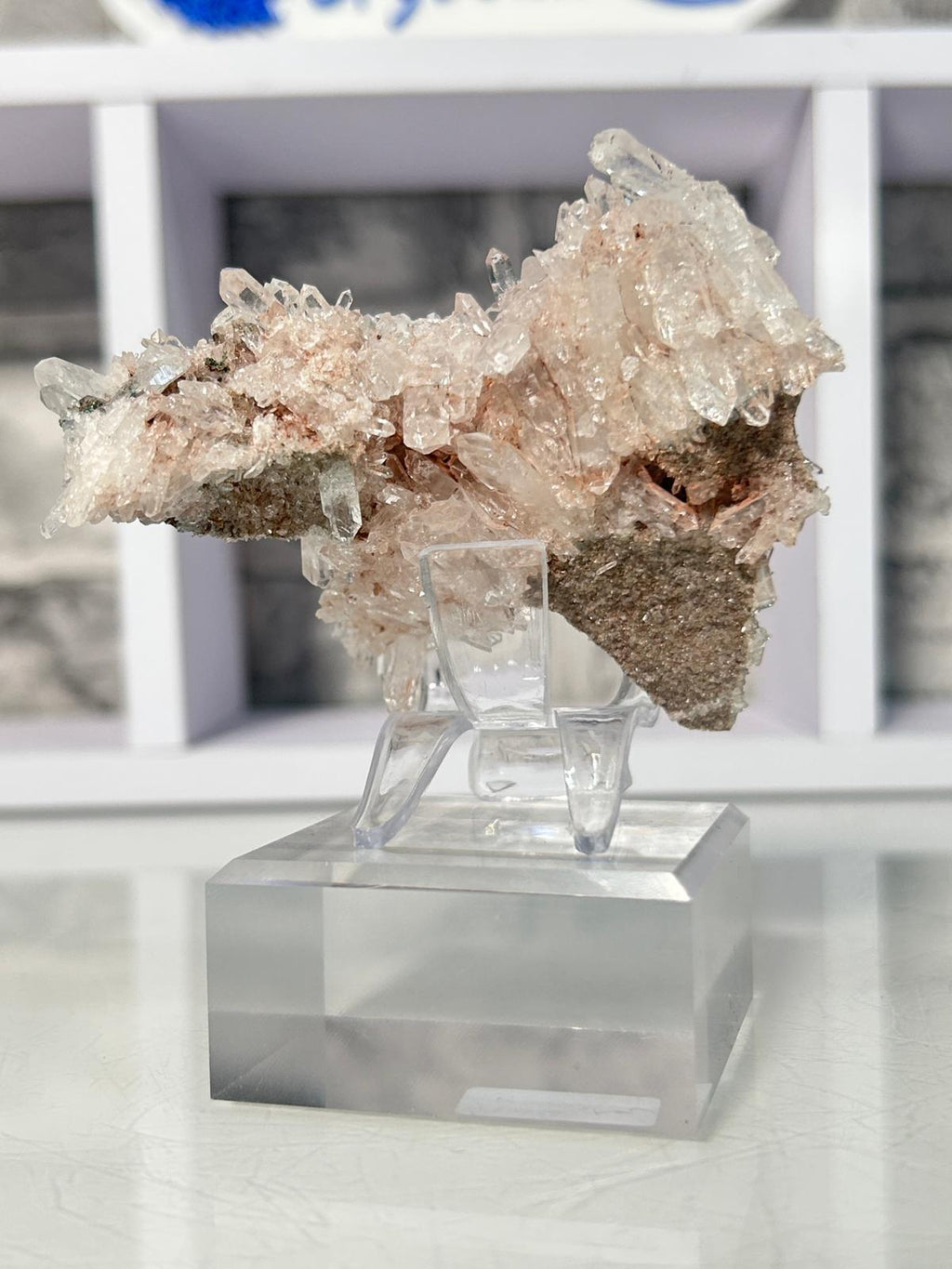 Pink Lemurian Quartz Cluster
