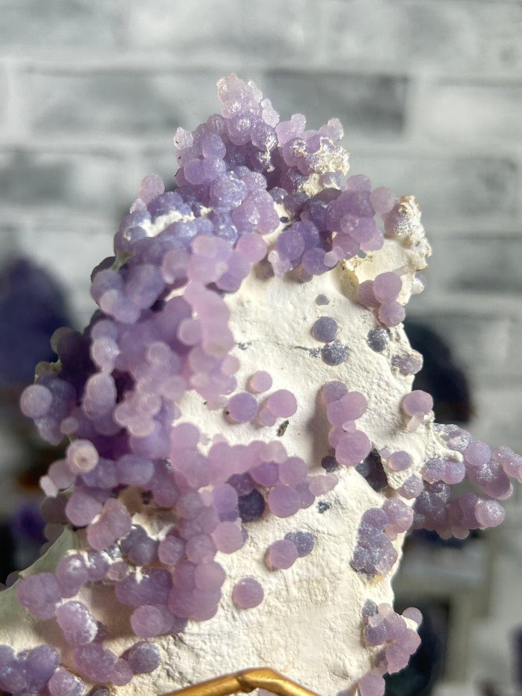 Purple Grape Agate on White Matrix F