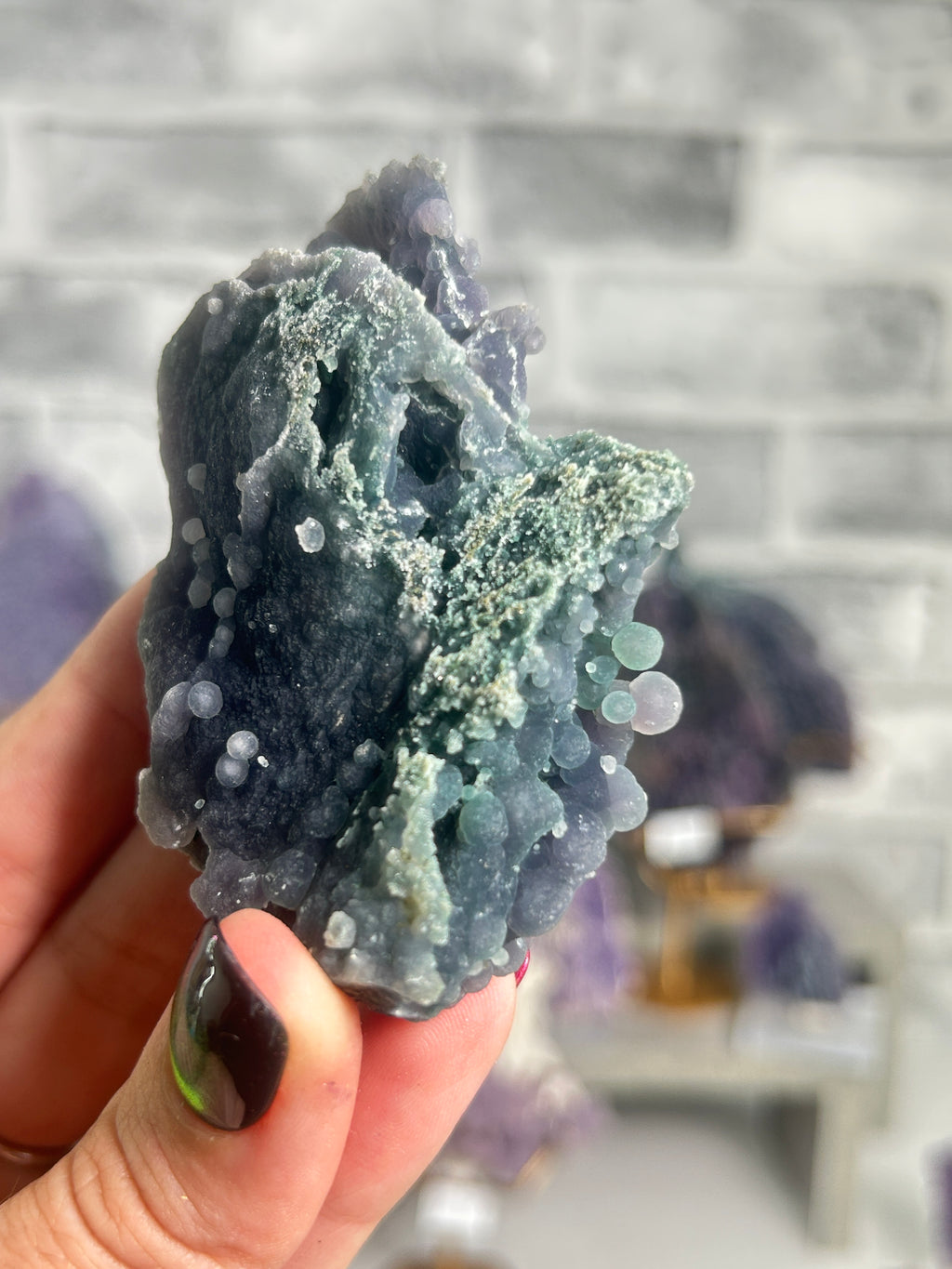 Purple & Green Grape Agate Cluster H