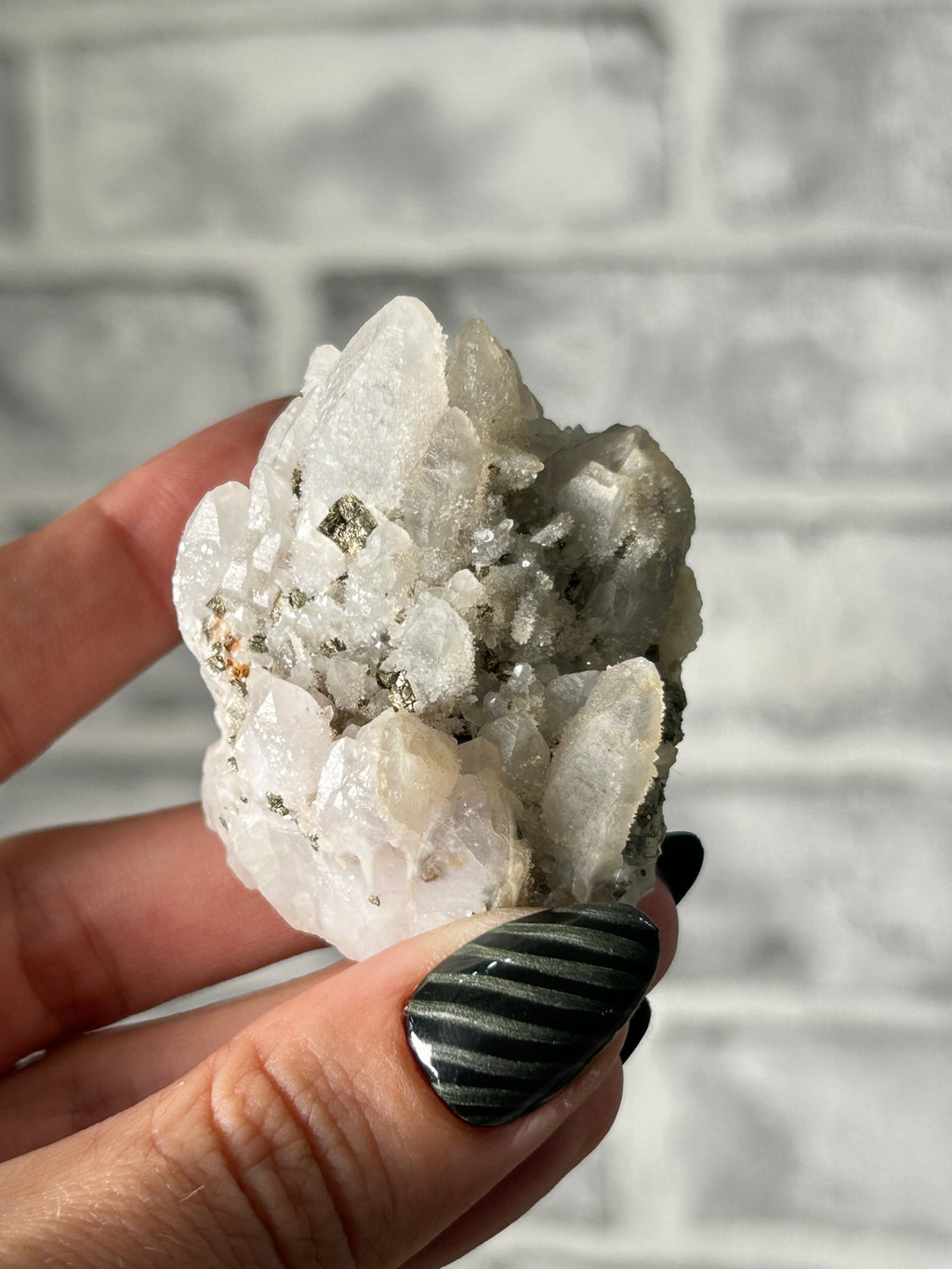 pyrite on Quartz from Inner Mongolia