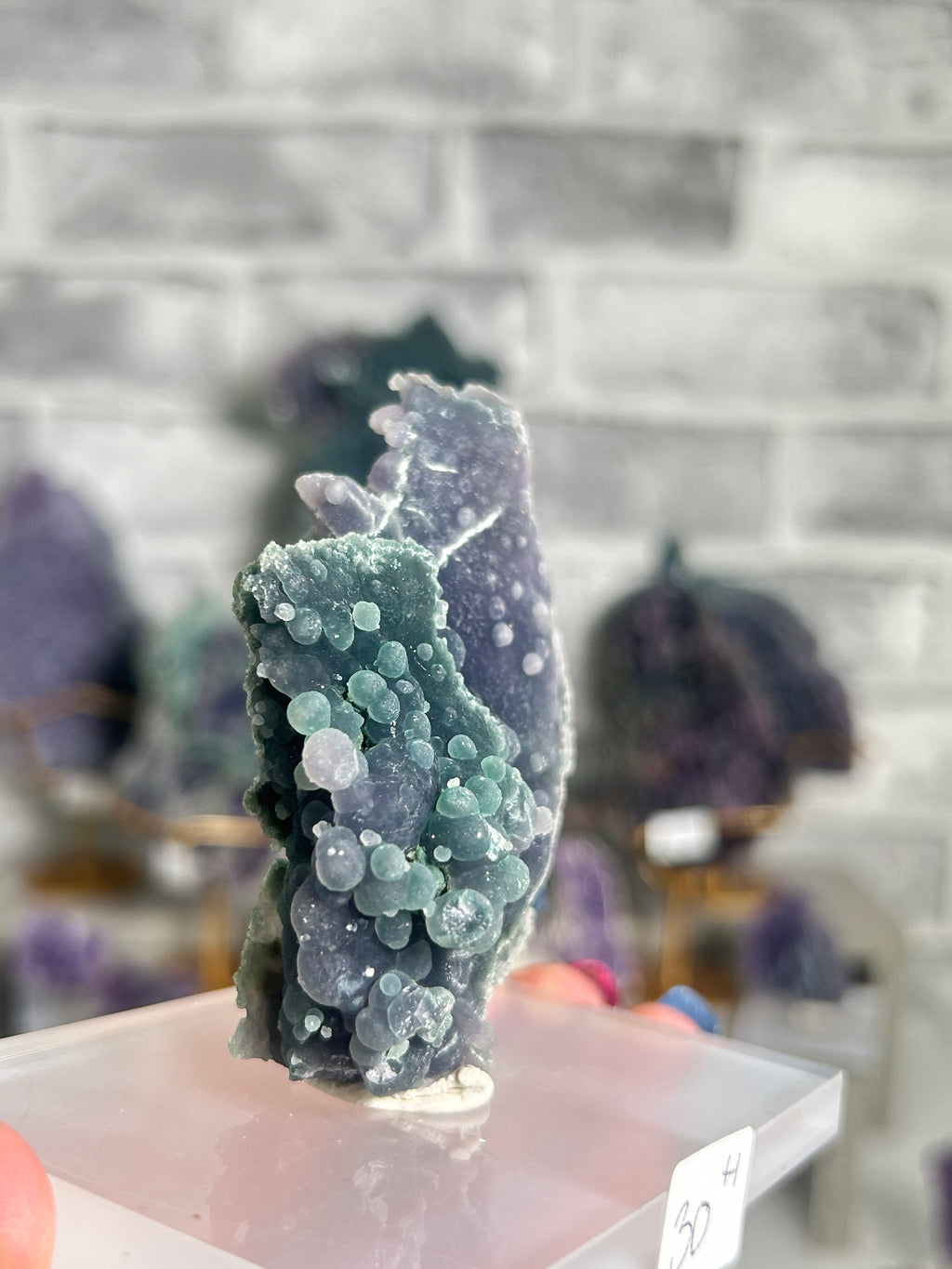 Purple & Green Grape Agate Cluster H
