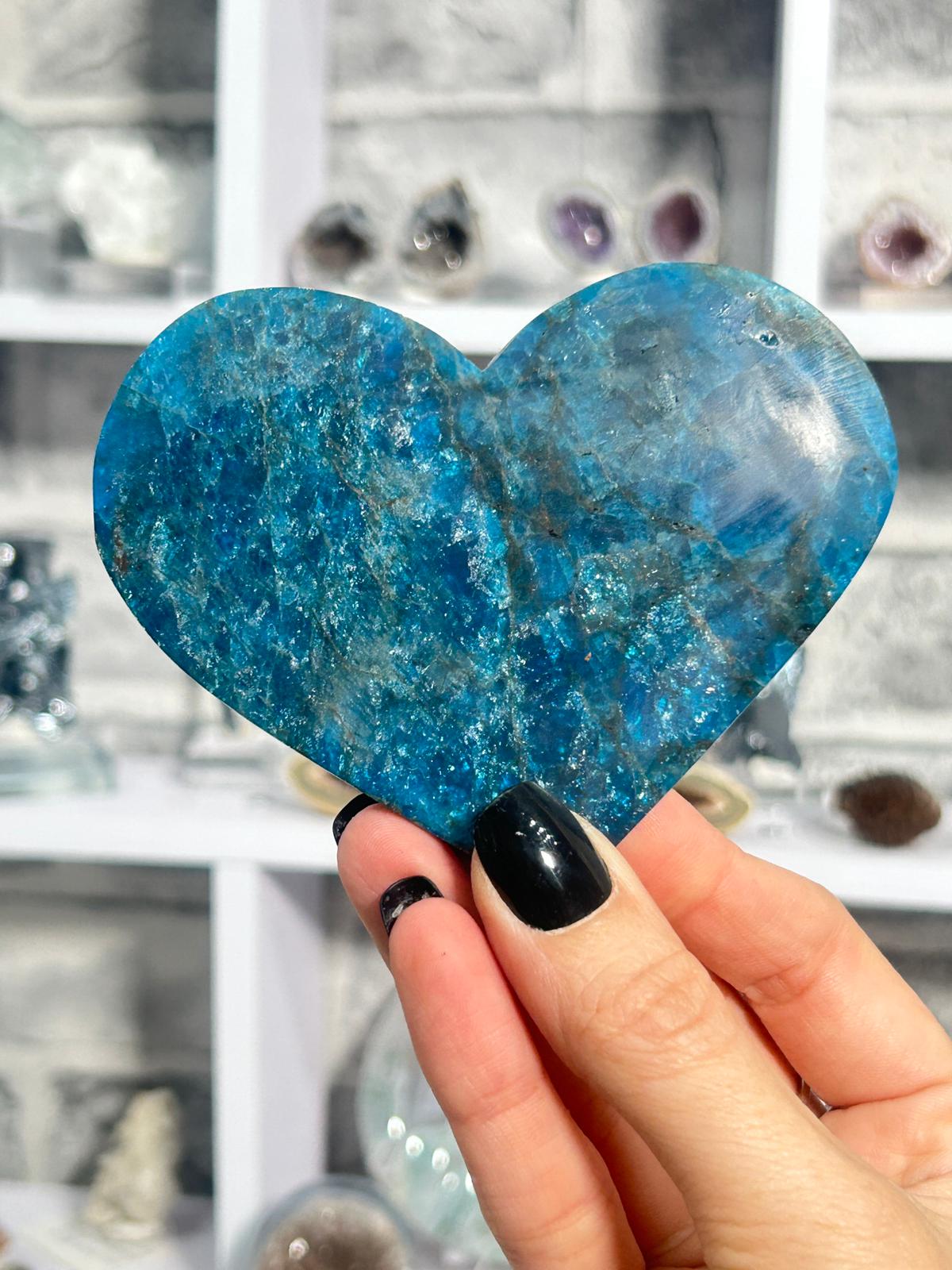 Blue Apatite Heart #2