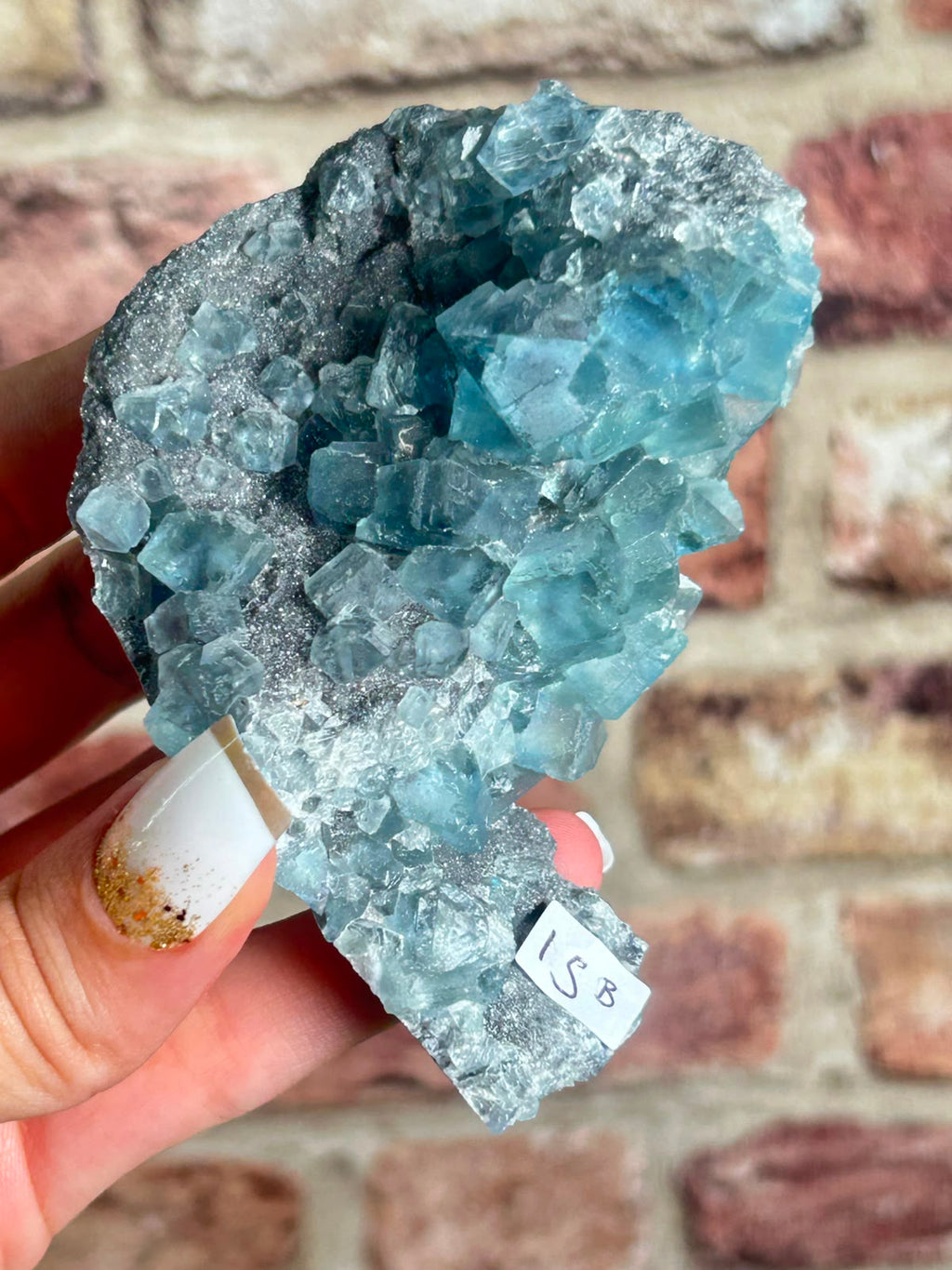 Fluorite on Sugar Quartz with Calcite B