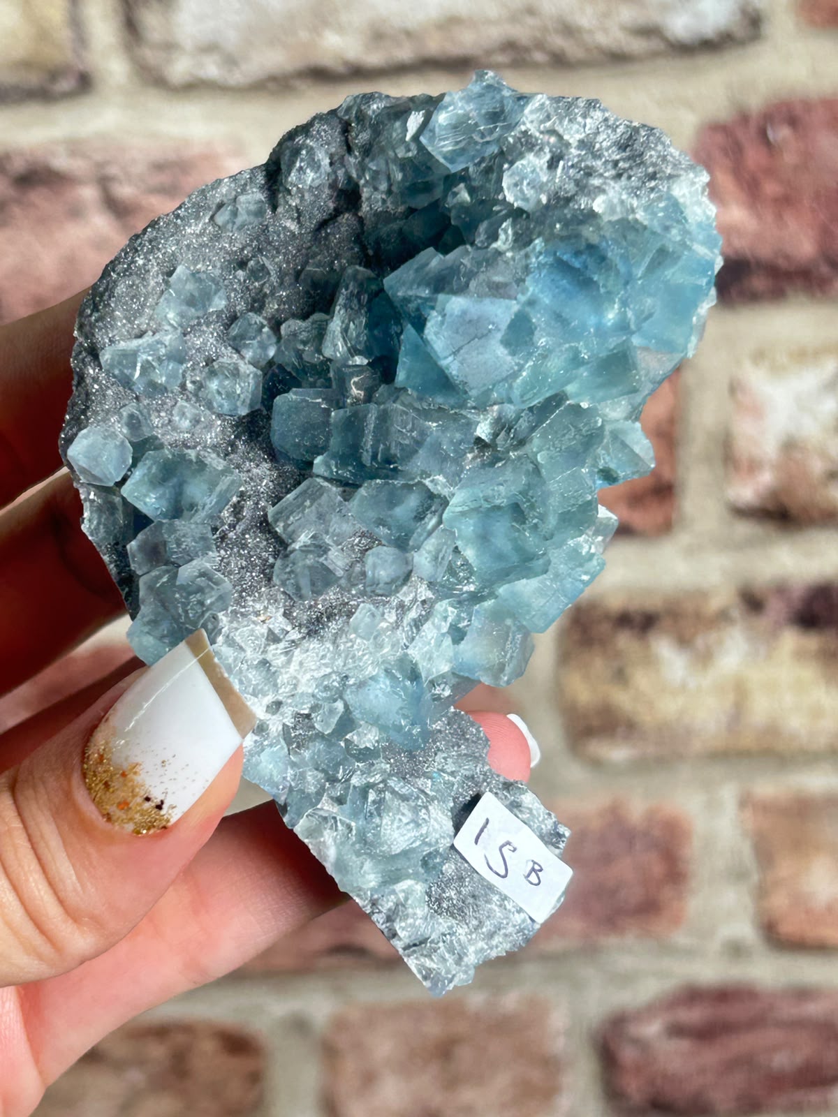 Fluorite on Sugar Quartz with Calcite B