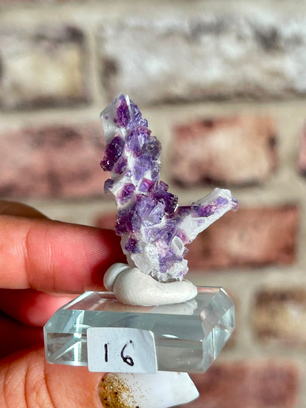 Fluorite on Candle Quartz