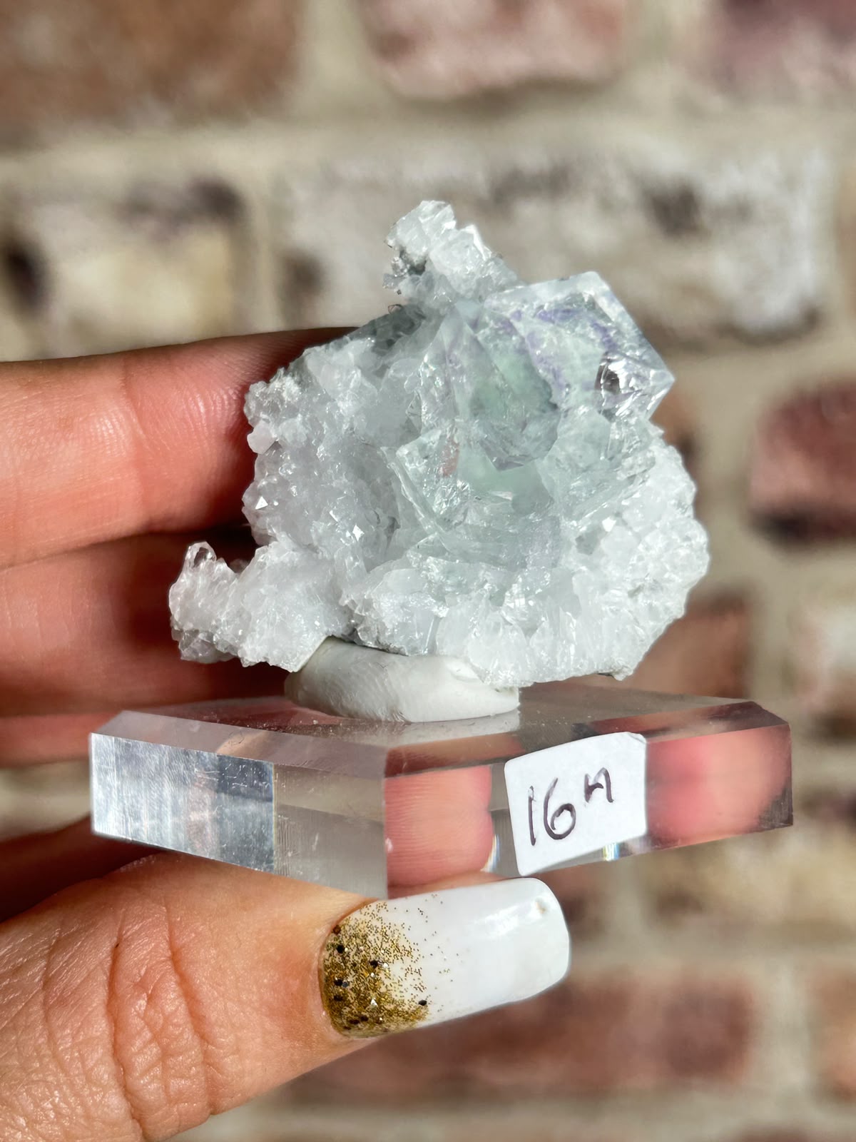 Glassy Fluorite with Purple Phantoms A