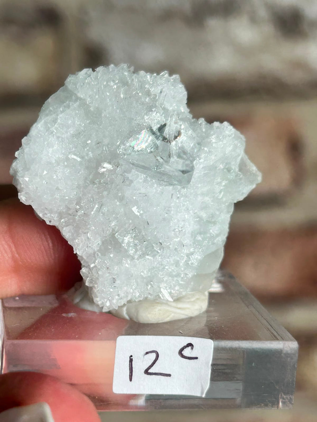 Glassy Fluorite on Quartz C