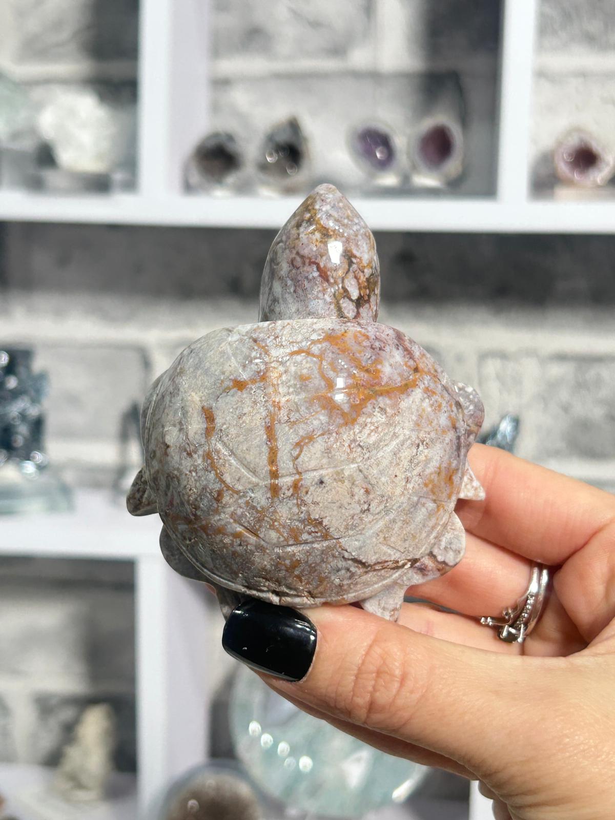 Jasper Sea Turtle Carving