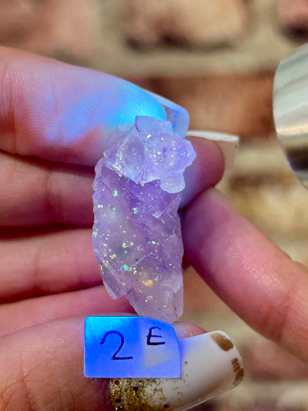 Petroleum / Galaxy Stepped Matrix Fluorite E