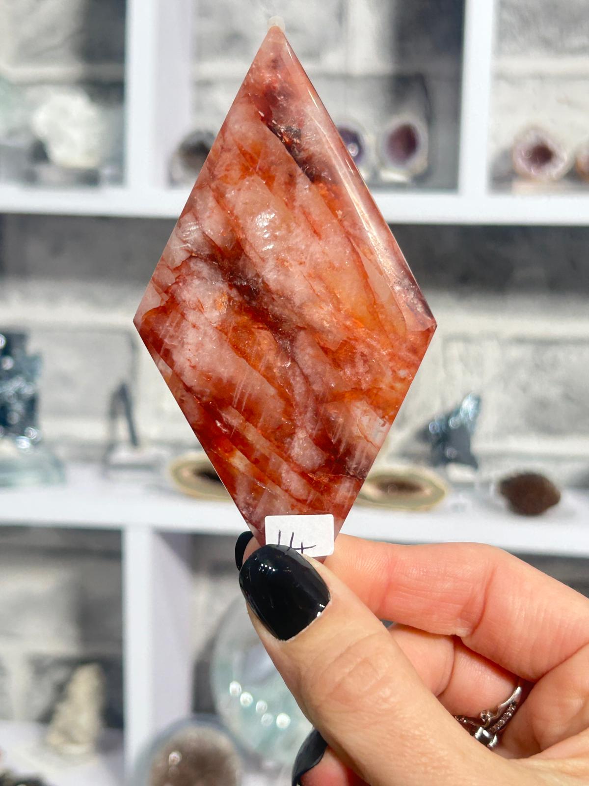 Fire Quartz Diamond Carving