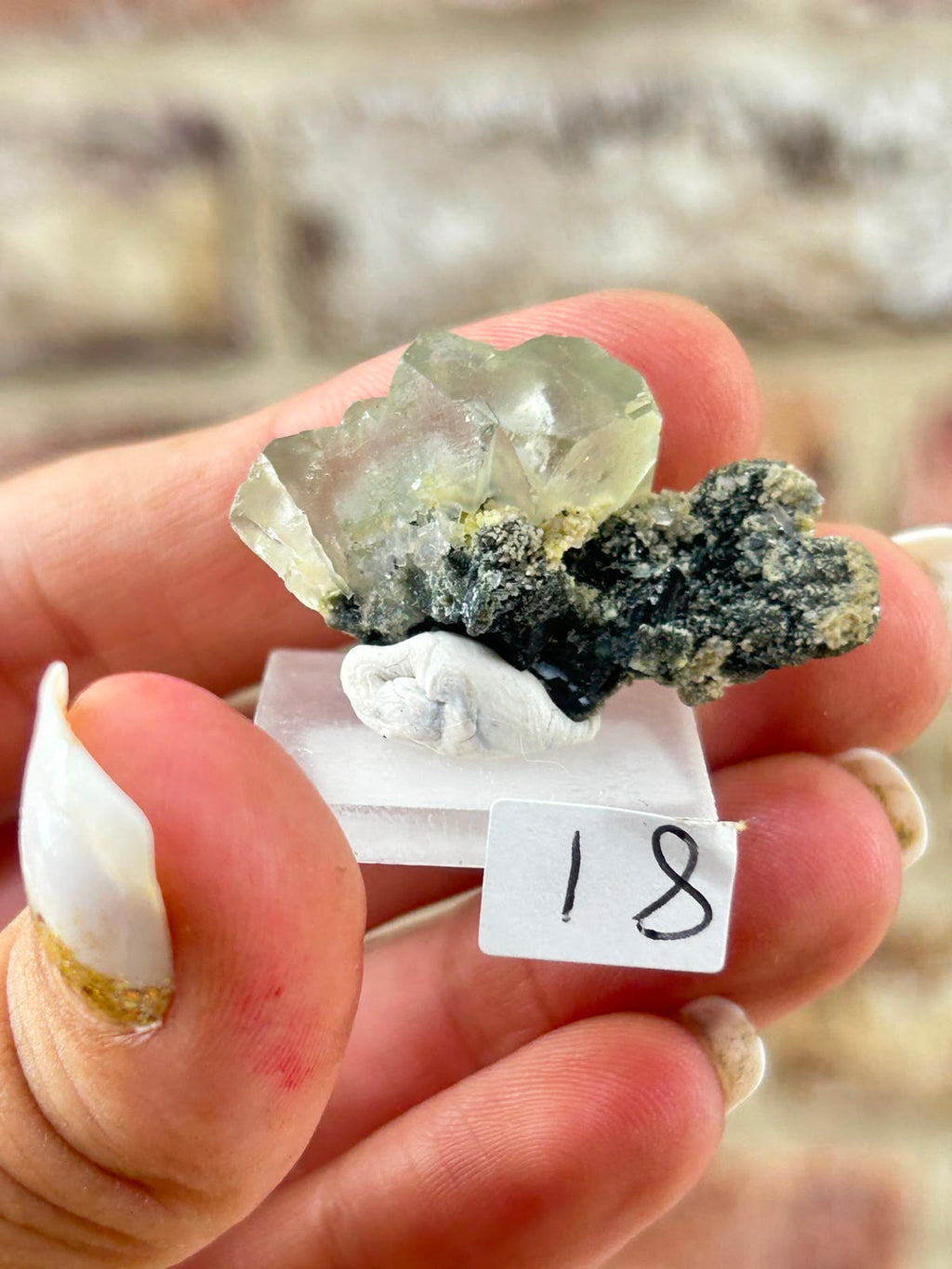 Green Fluorite on Ferberite