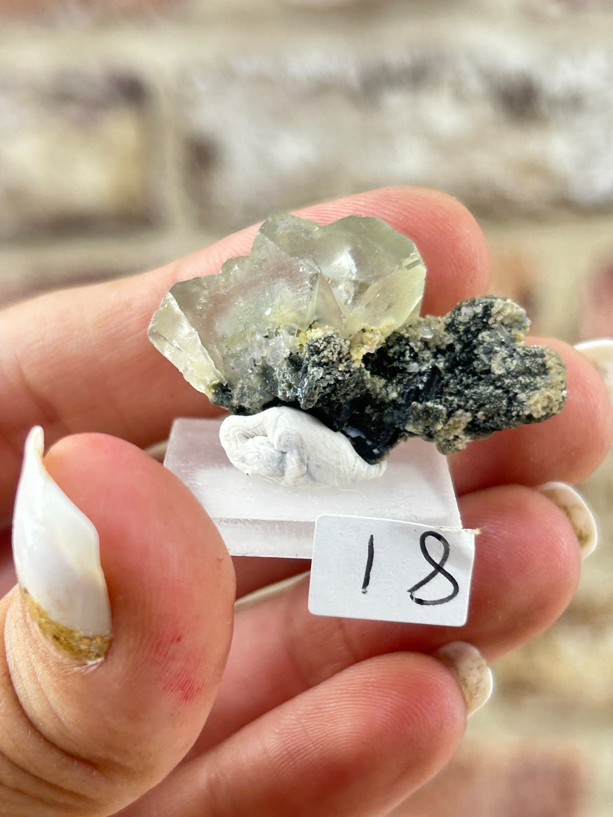 Green Fluorite on Ferberite