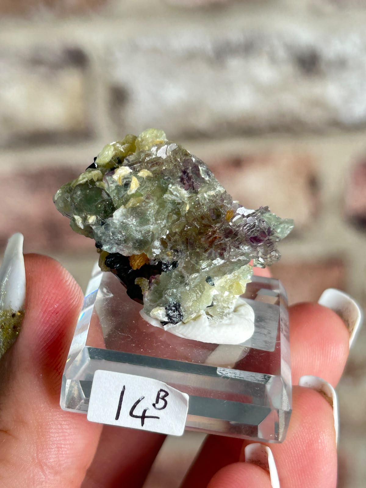 Phantom Fluorite with Yellow Muscovite B