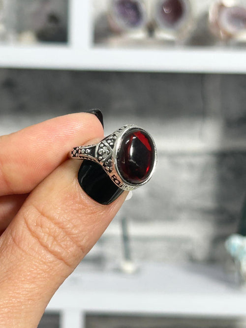 Amber Copper Ring