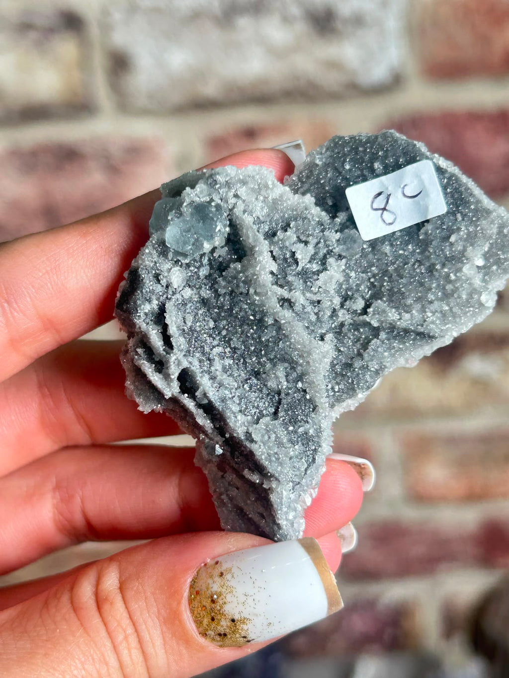 Fluorite on Sugar Quartz with Calcite C
