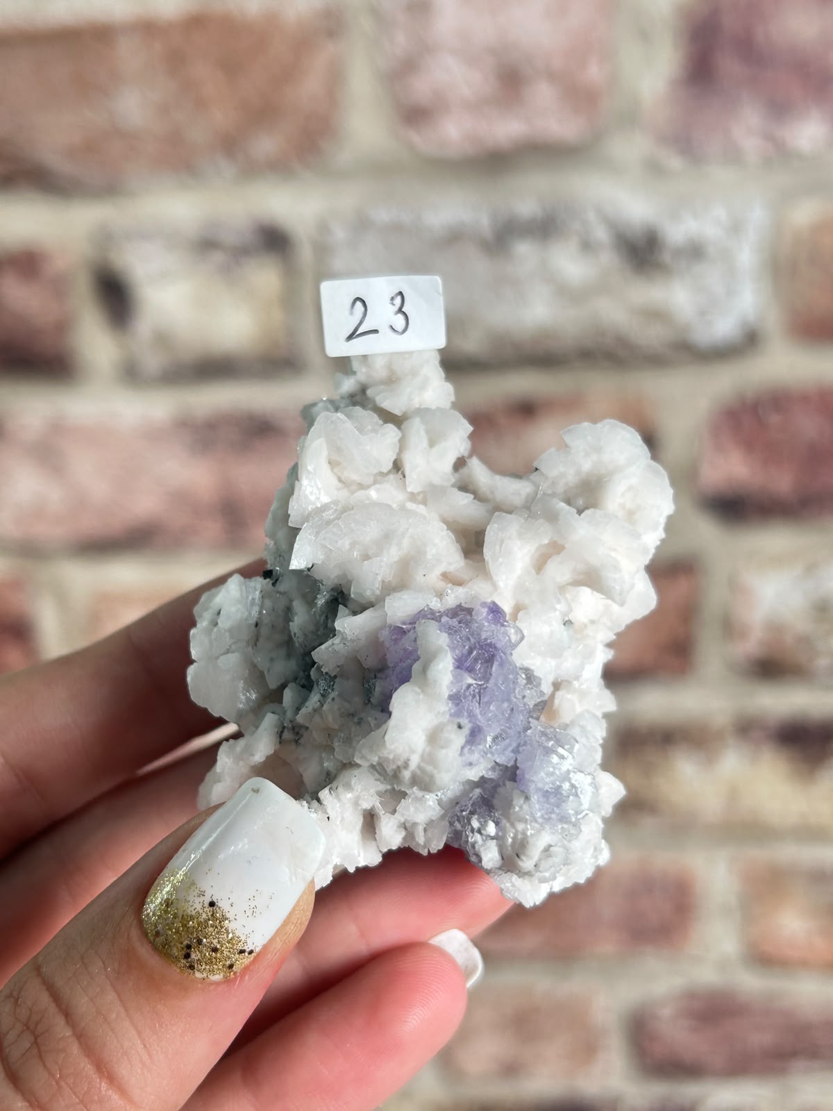 White Dolomite with Quartz & Fluorite