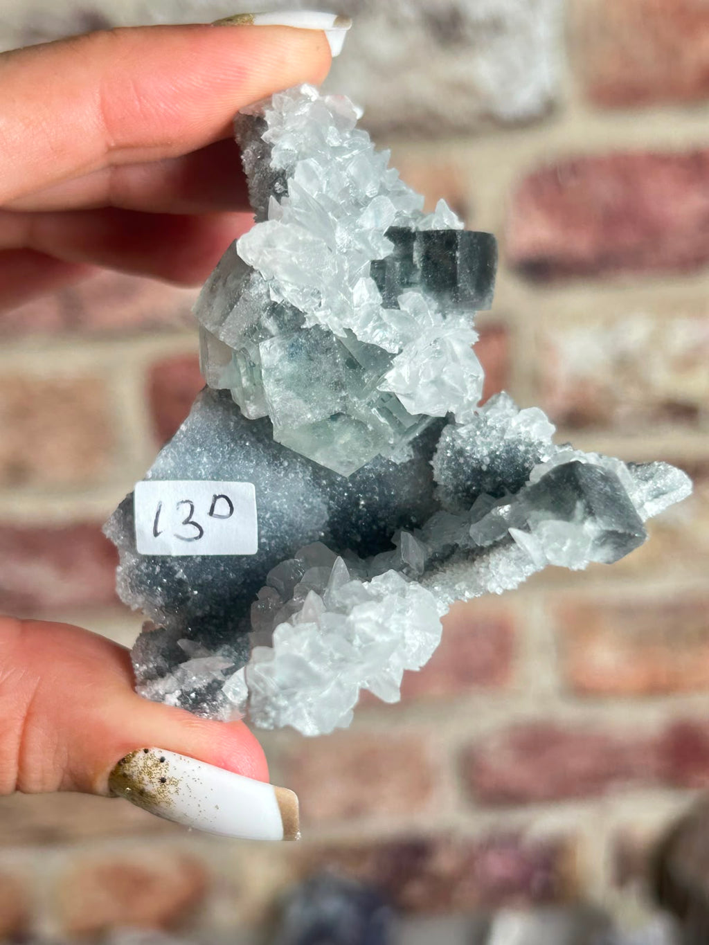Fluorite on Sugar Quartz with Calcite D