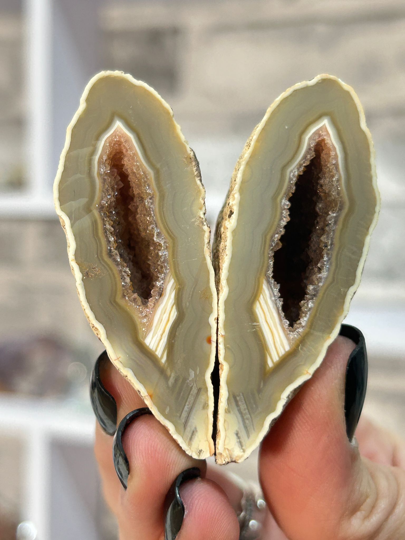 Agate Banded Geode Pair #2