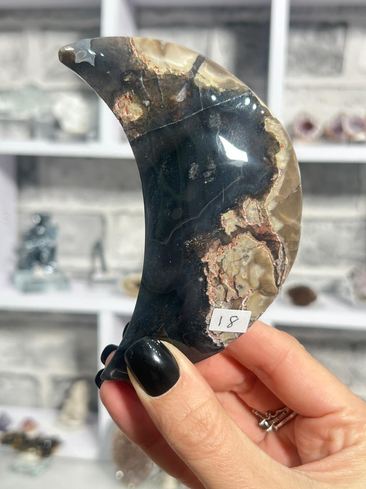 Volcano Agate Moon