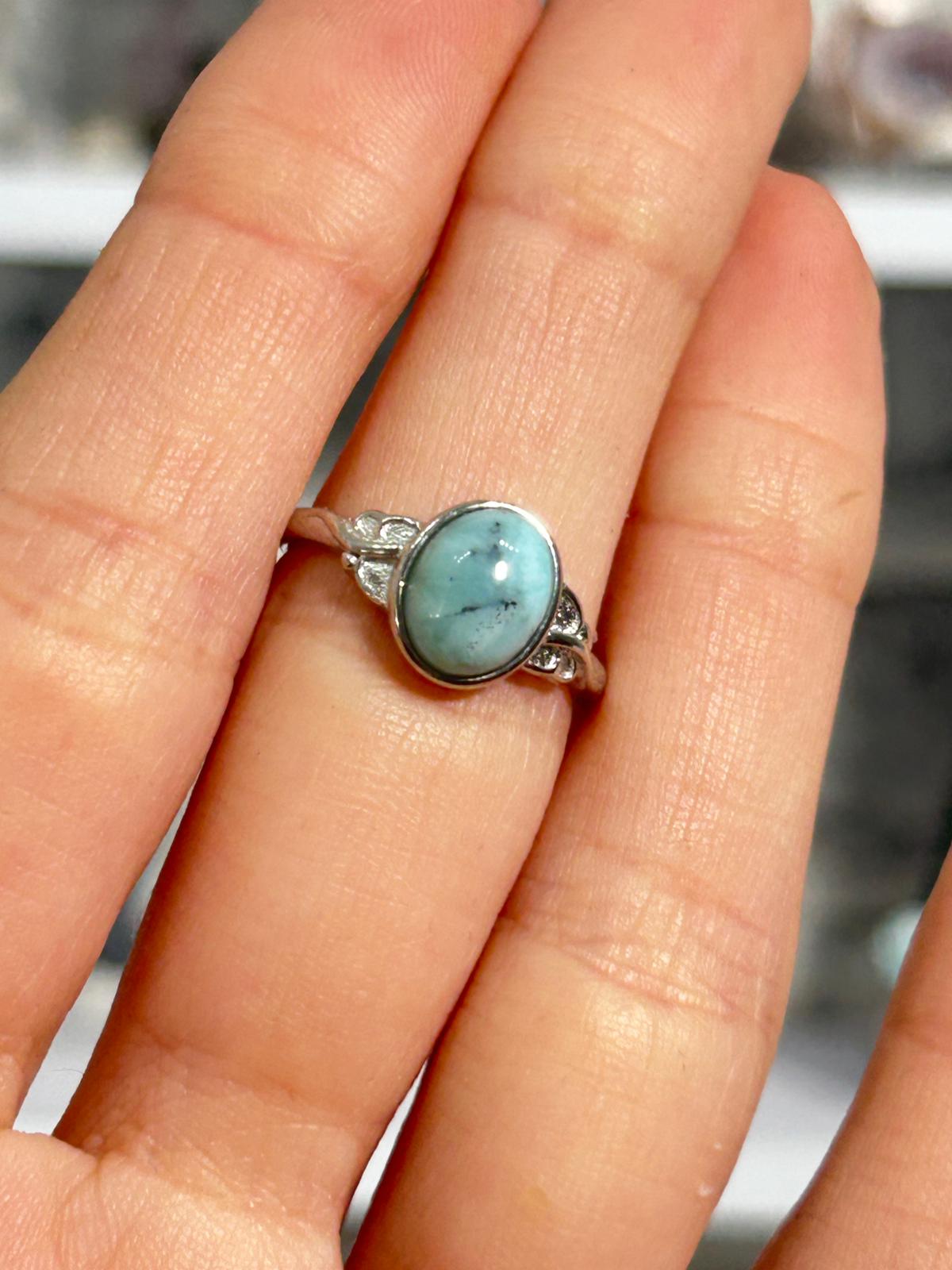 Larimar Copper Ring #2