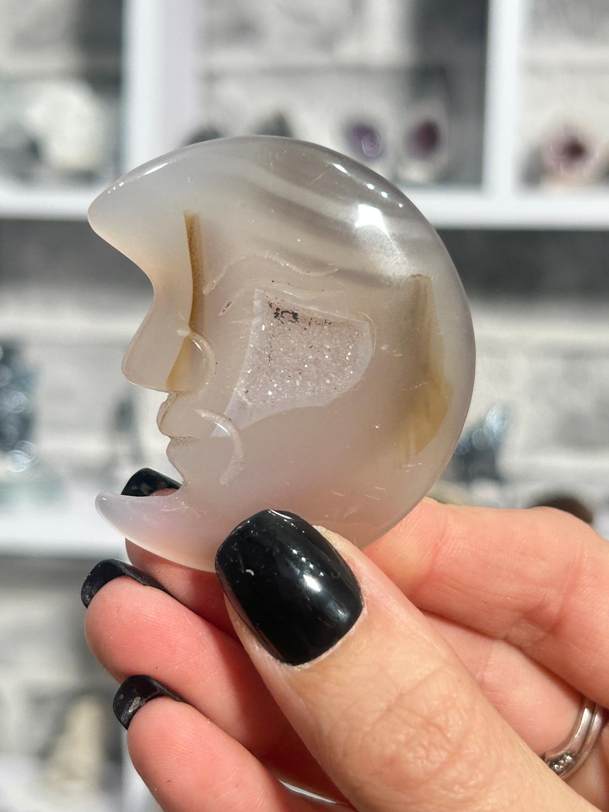 Agate Druzy Moon