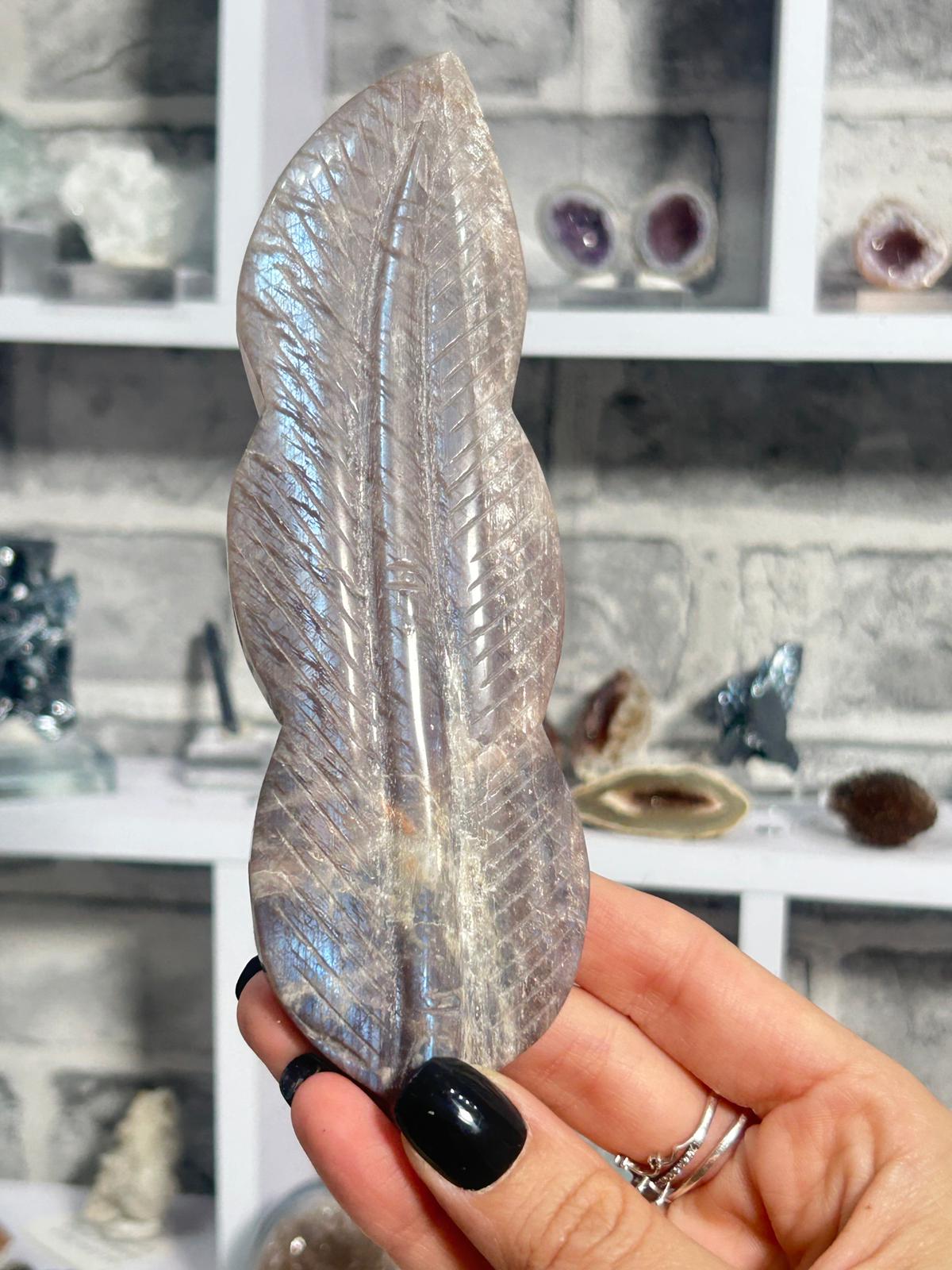 Moonstone & Sunstone Feather #3