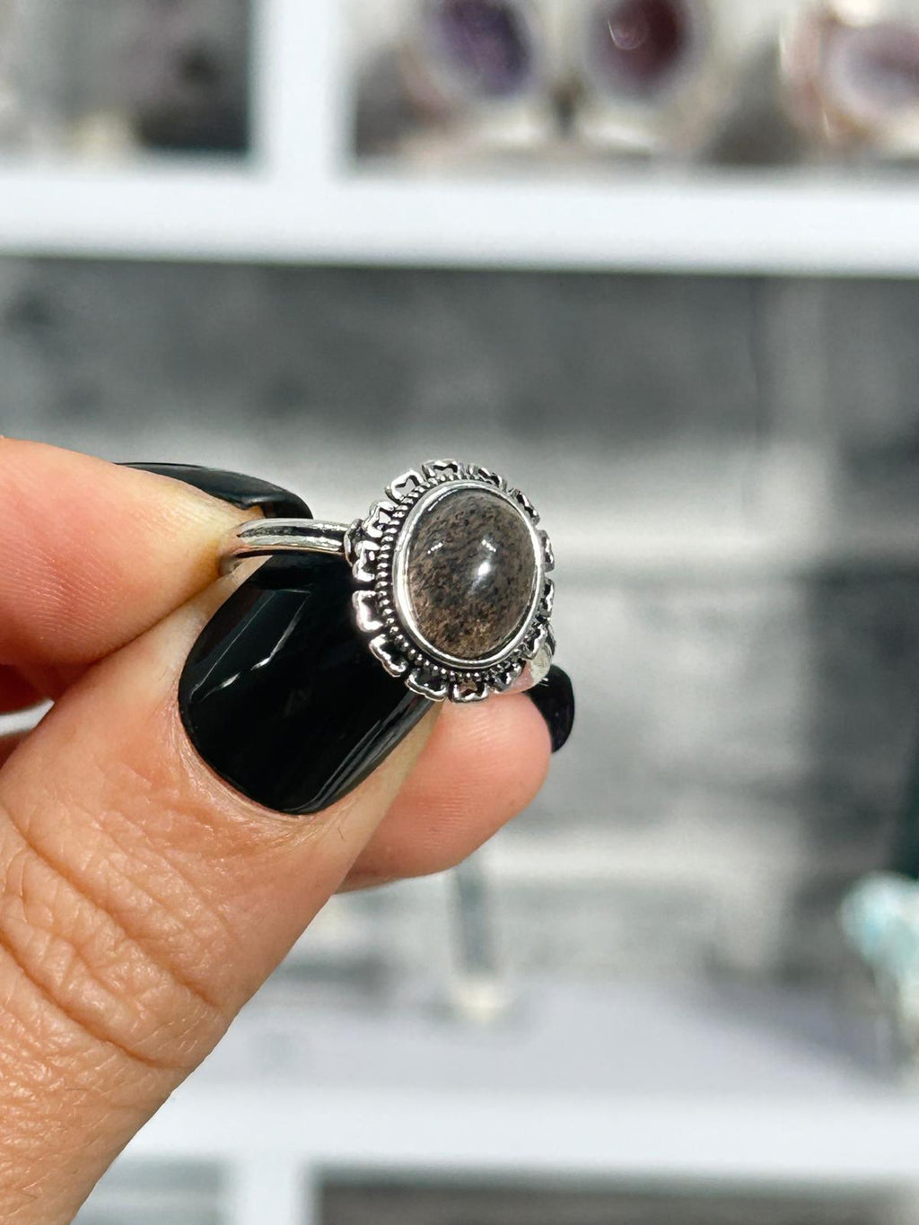 Labradorite Gold Flash Copper Ring