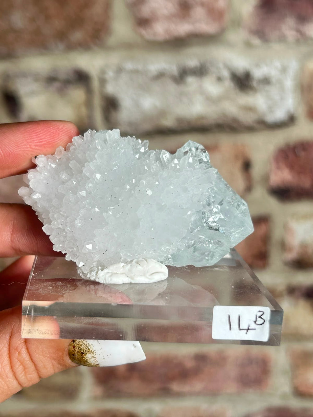 Glassy Fluorite on Quartz B