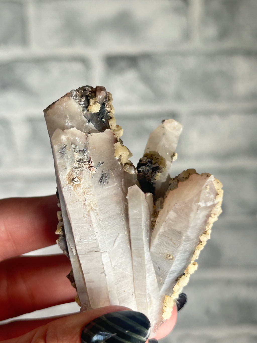 Quartz Cluster with Calcite, Specularite and hematite, Huanggang Fe-Sn Deposit, Inner Mongolia