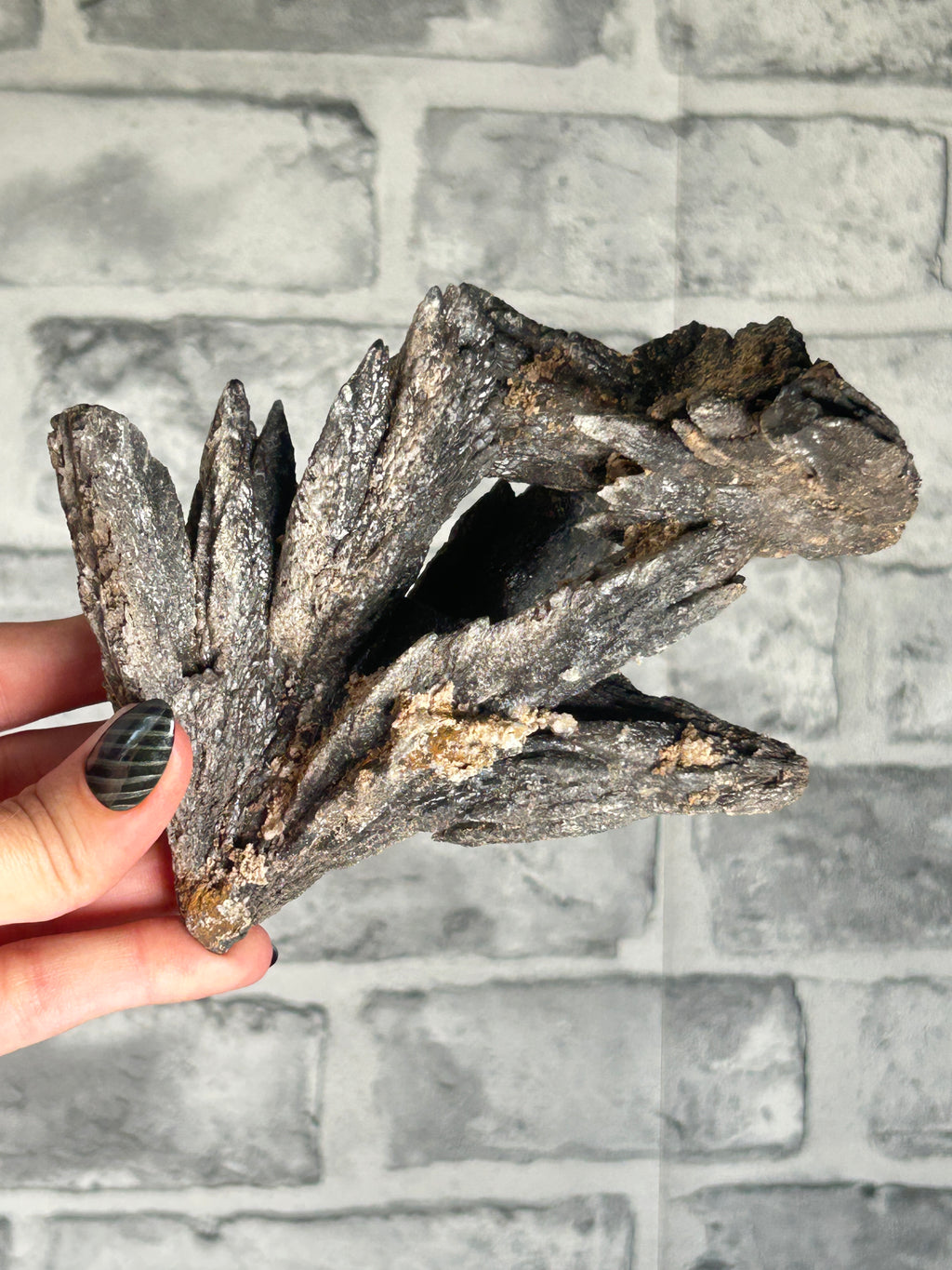 Black Feather Calcite from HeiBei, China