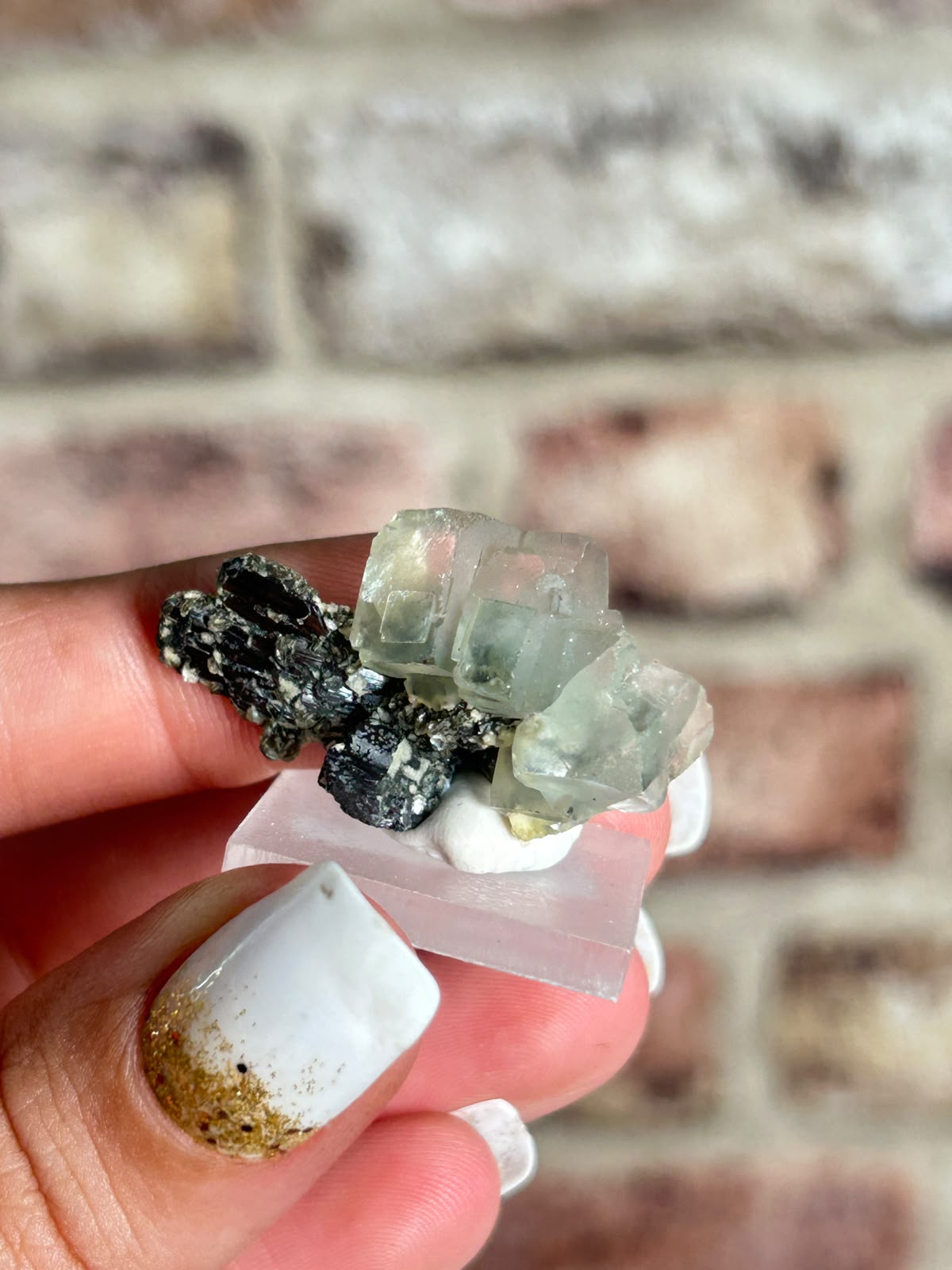 Green Fluorite on Ferberite