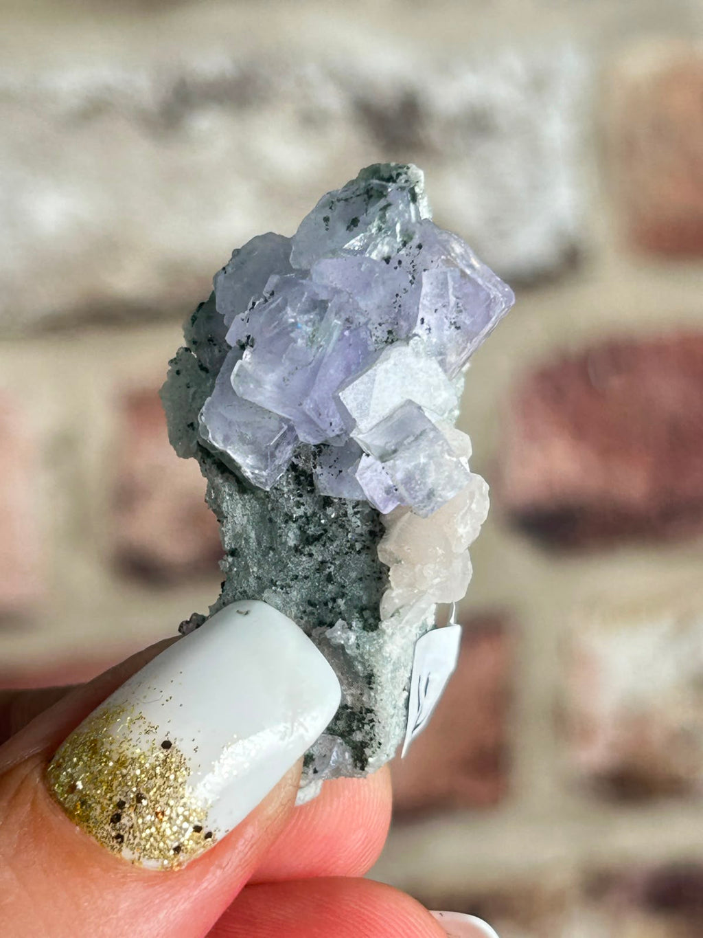 Purple Fluorite with Calcite B