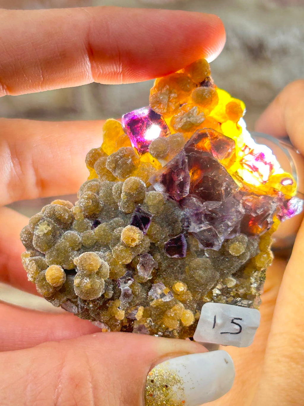 Phantom Fluorite on Mica