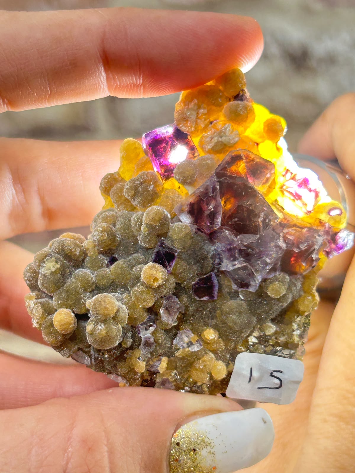 Phantom Fluorite on Mica