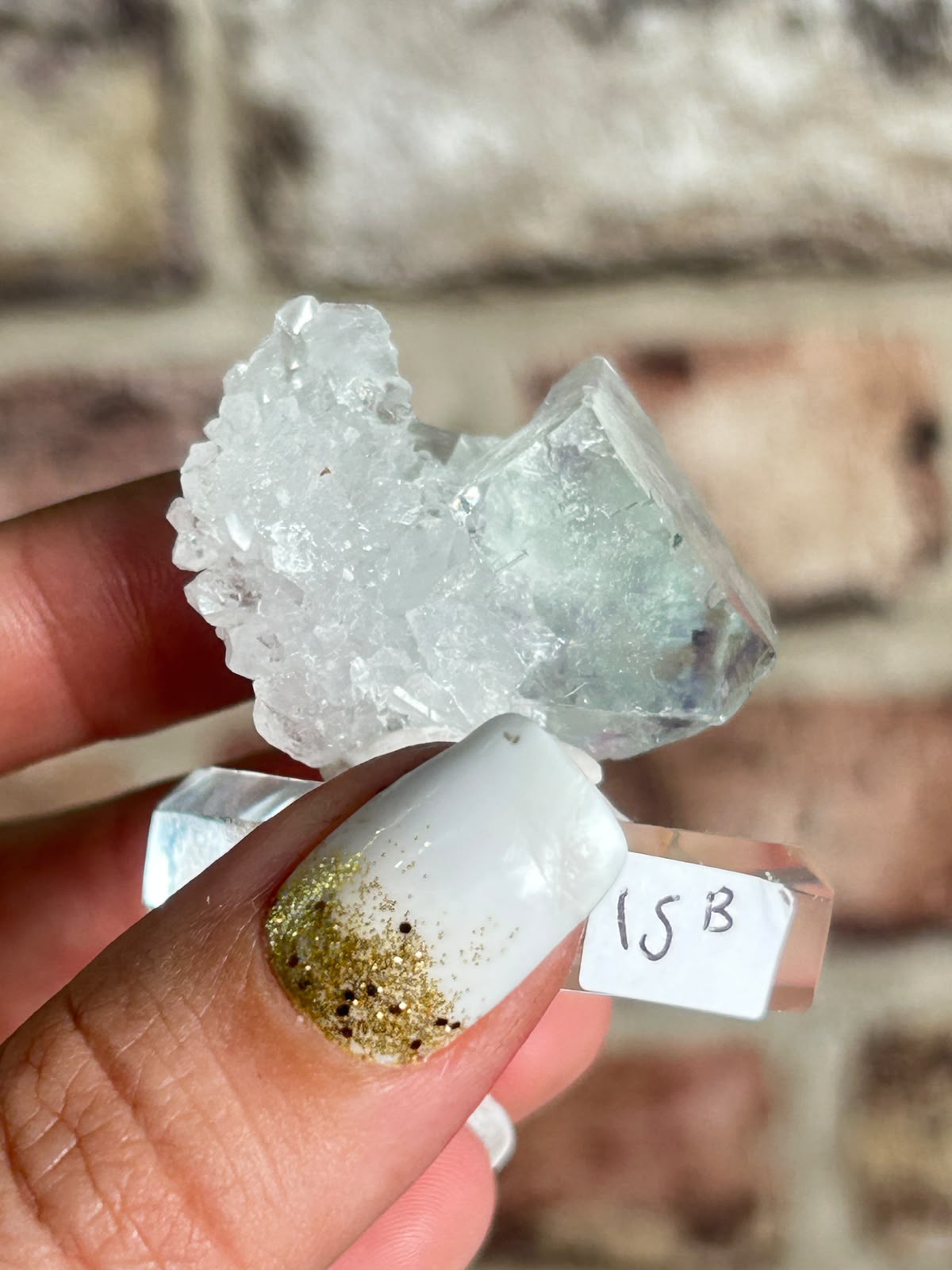Glassy Fluorite with Purple Phantoms B