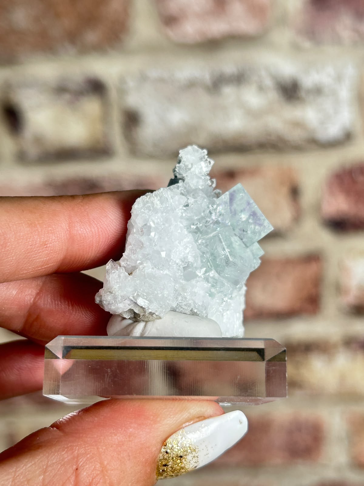 Glassy Fluorite with Purple Phantoms A
