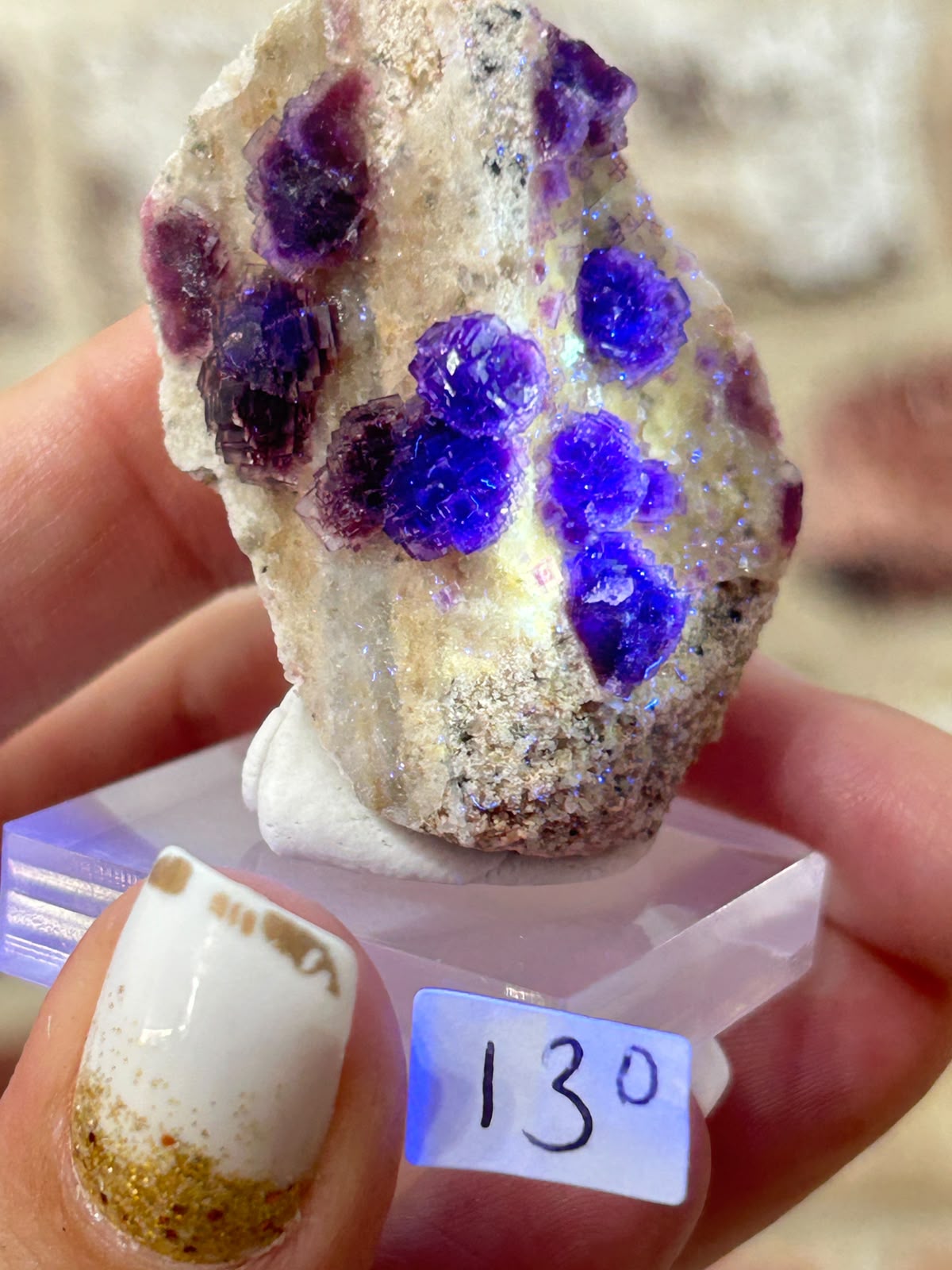 Raspberry Stepped Fluorite D