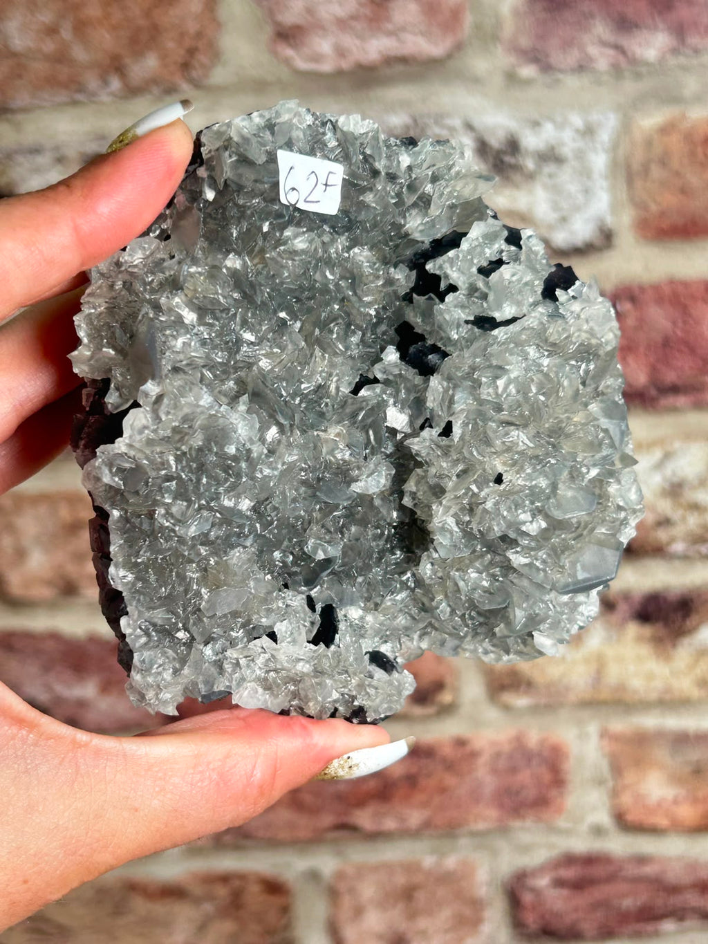 Fluorite on Sugar Quartz with Calcite F