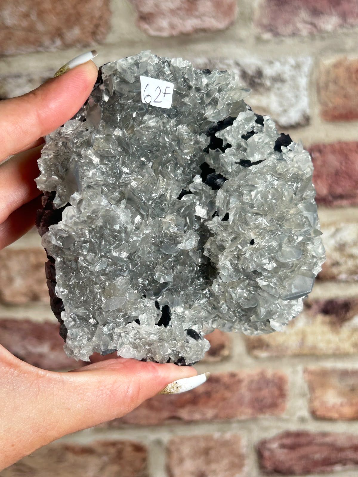 Fluorite on Sugar Quartz with Calcite F