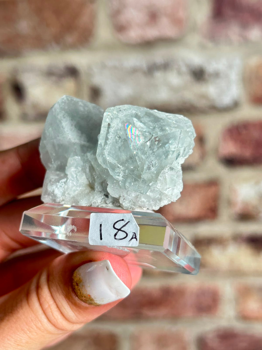 Glassy Fluorite on Quartz A