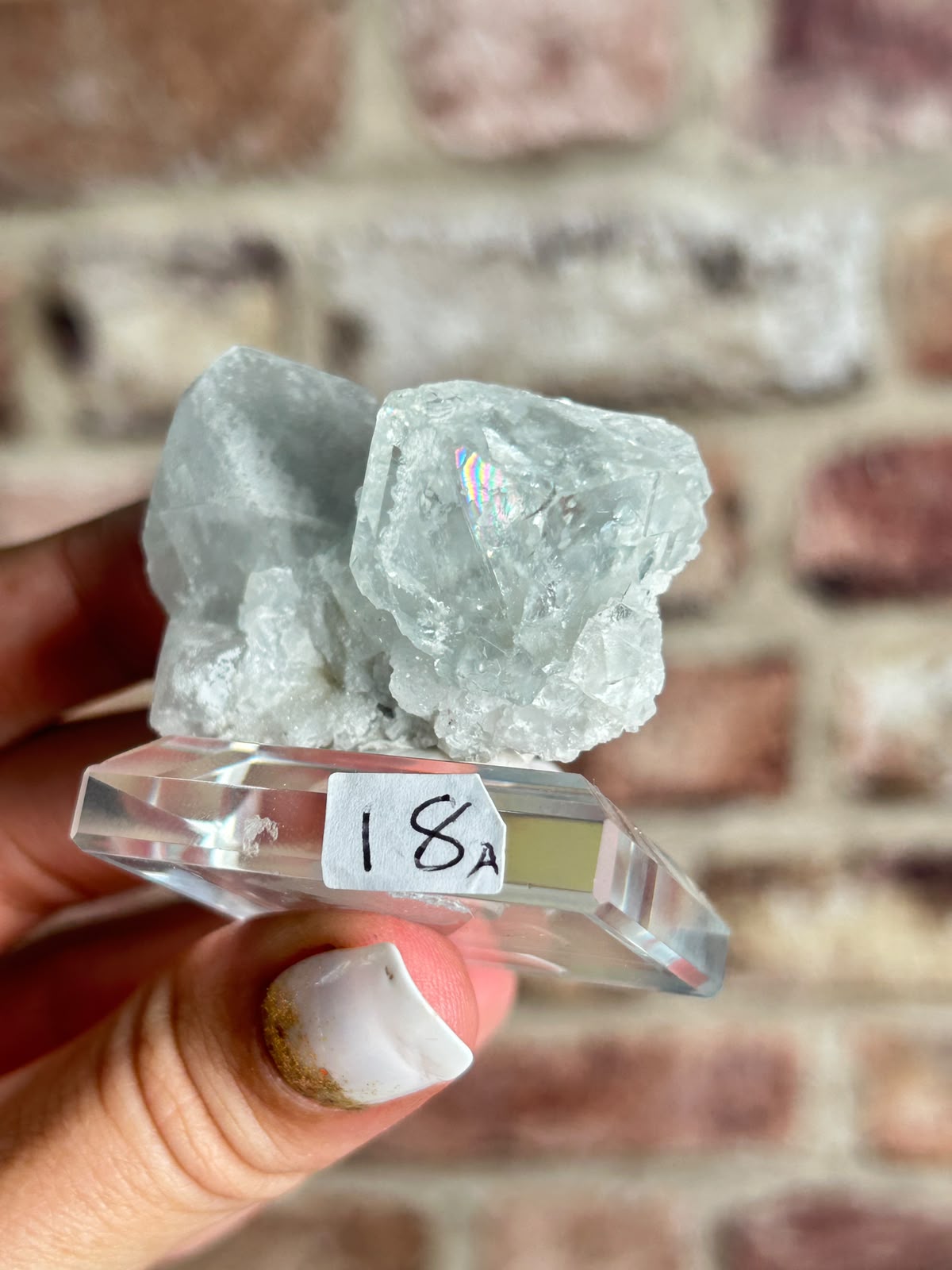 Glassy Fluorite on Quartz A