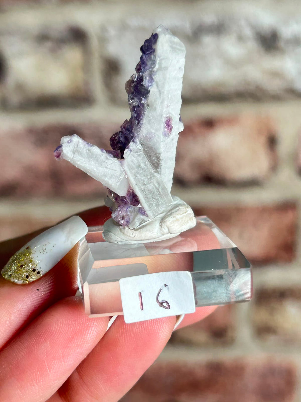 Fluorite on Candle Quartz