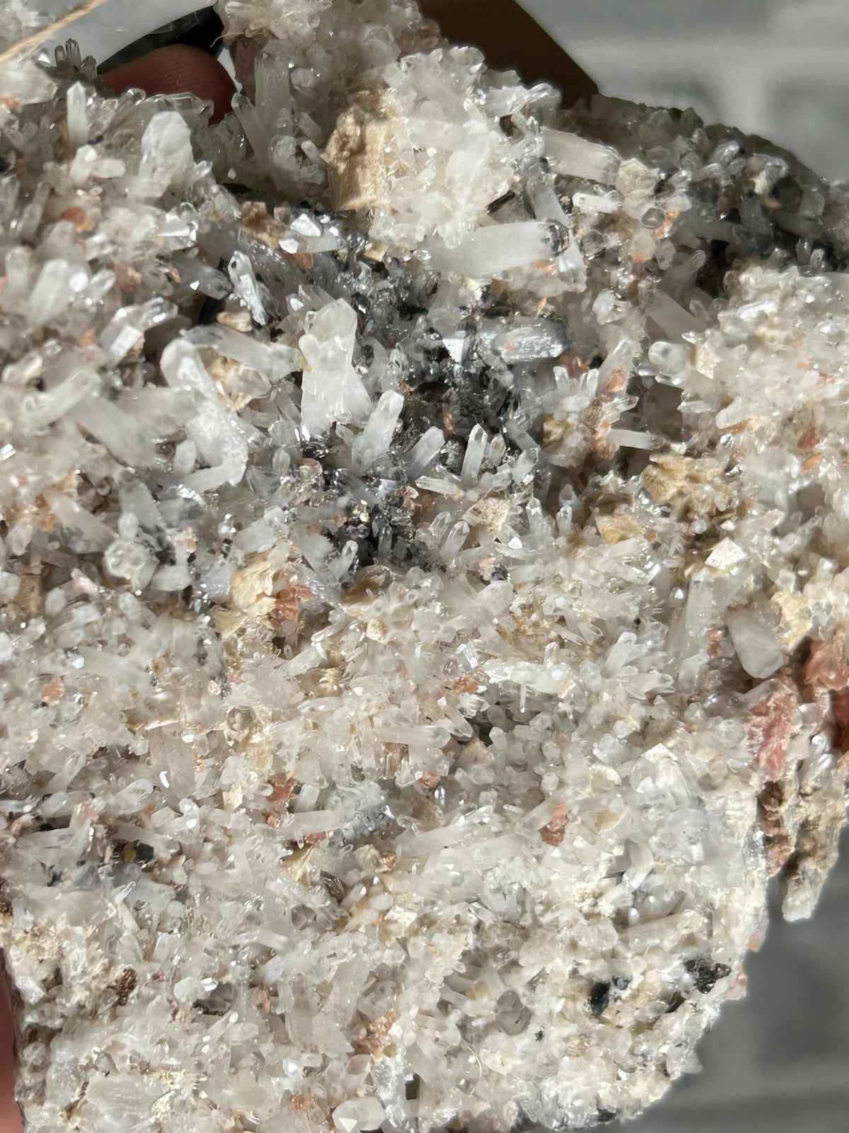 Rhodochrosite, Pyrite and Quartz, GuangXi, China