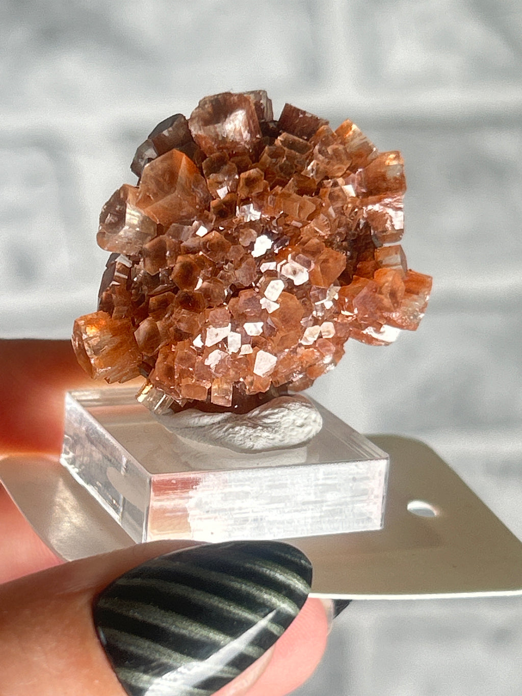 Spudnik Red Aragonite Cluster